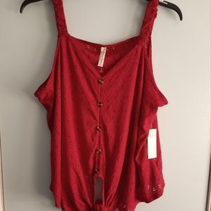 NEW women's 2x red top